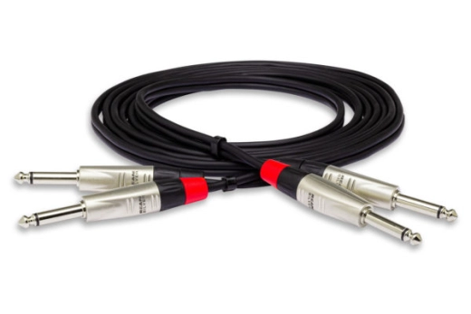 Hosa - Dual REAN 1/4 TS to Dual REAN 1/4 Pro Stereo Interconnect - 1.5