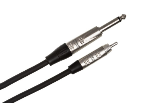 REAN 1/4\'\' TS to RCA Pro Unbalanced Interconnect - 5\'