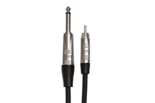 REAN 1/4\'\' TS to RCA Pro Unbalanced Interconnect - 5\'