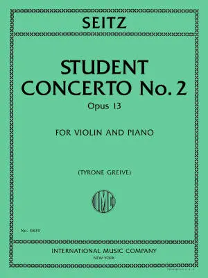 International Music Company - Student Concerto No. 2, Op. 13 - Seitz/Grieve - Violin/Piano - Book