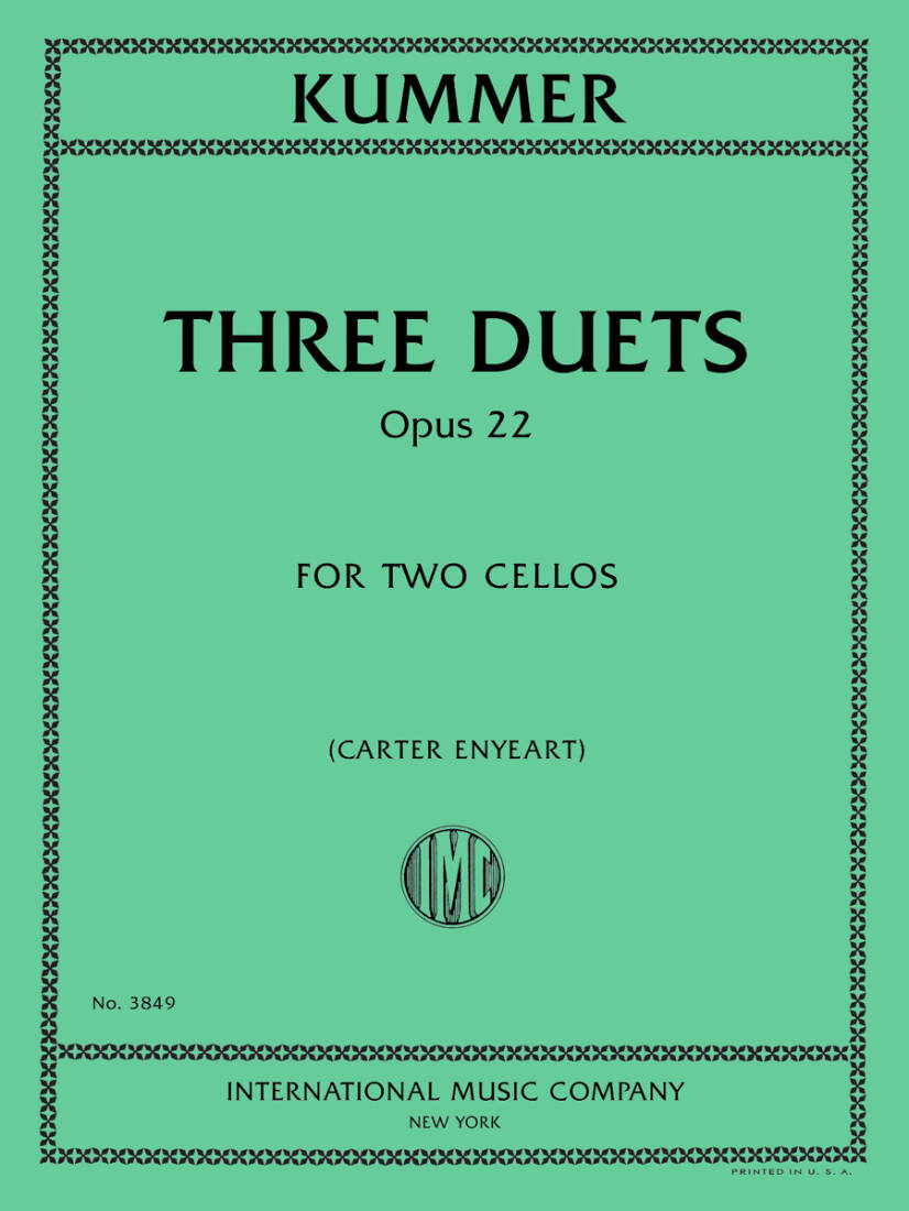Three Duets, Op. 22 - Kummer/Enyeart - Cello Duet - Book