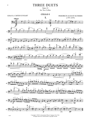 Three Duets, Op. 22 - Kummer/Enyeart - Cello Duet - Book