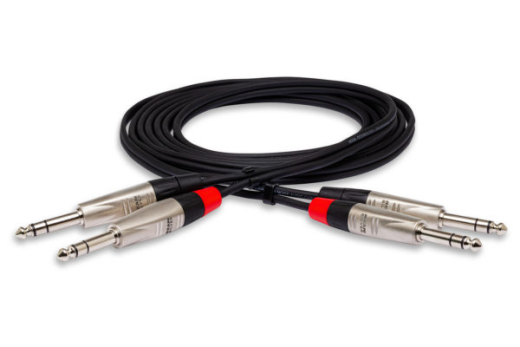 Hosa - Dual REAN 1/4 TRS to Dual REAN 1/4 TRS Pro Stereo Interconnect - 3