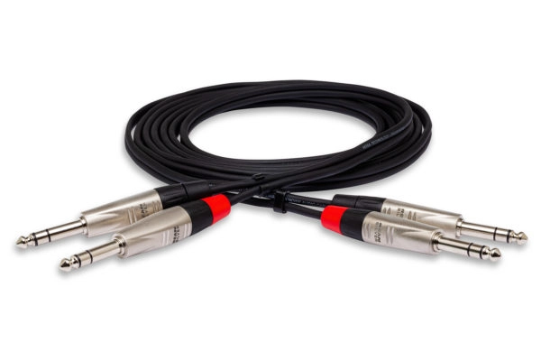 Dual REAN 1/4\'\' TRS to Dual REAN 1/4\'\' TRS Pro Stereo Interconnect - 10\'