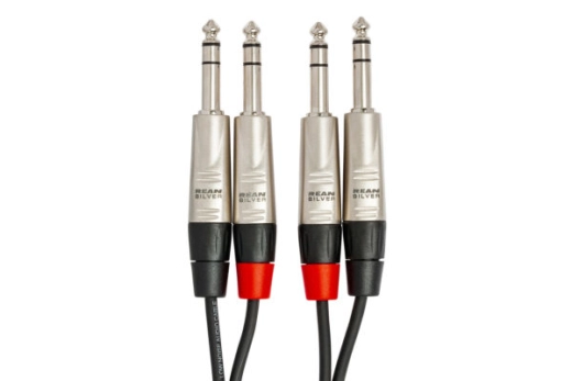 Dual REAN 1/4\'\' TRS to Dual REAN 1/4\'\' TRS Pro Stereo Interconnect - 10\'