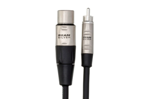 REAN XLR3F to RCA Pro Unbalanced Interconnect - 3\'