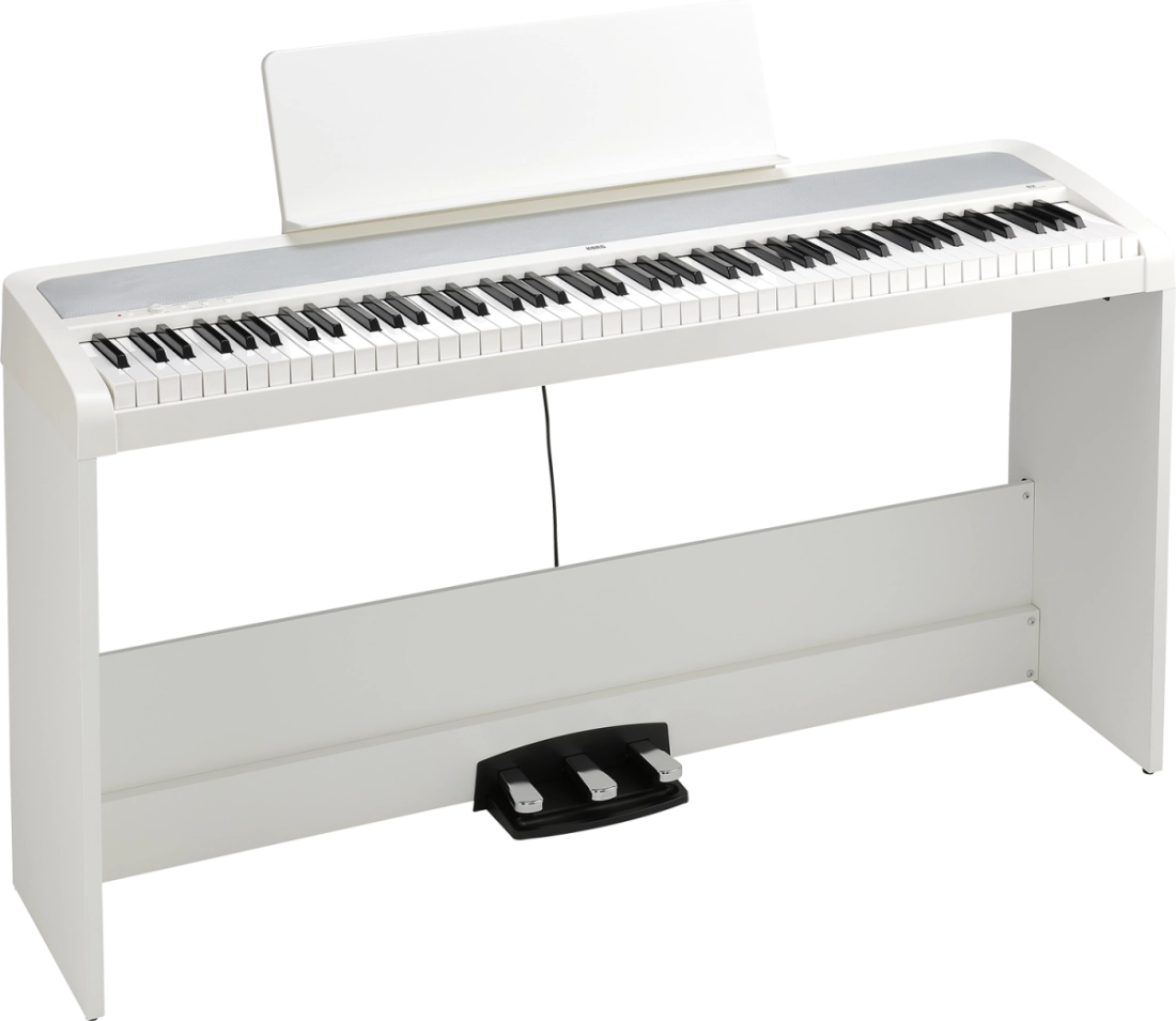 B2SP Digital Piano with Stand and Pedals - White