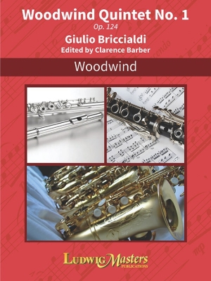 LudwigMasters Publications - Woodwind Quintet No. 1, Op. 124 - Briccialdi/Barber - Woodwind Quintet - Score/Parts