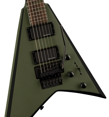 X Series Rhoads RRX24, Laurel Fingerboard - Matte Army Drab with Black Bevels