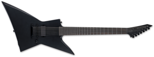 ESP Guitars - LTD Black Metal Series EX-7 7-String Electric Baritone Guitar - Black Satin