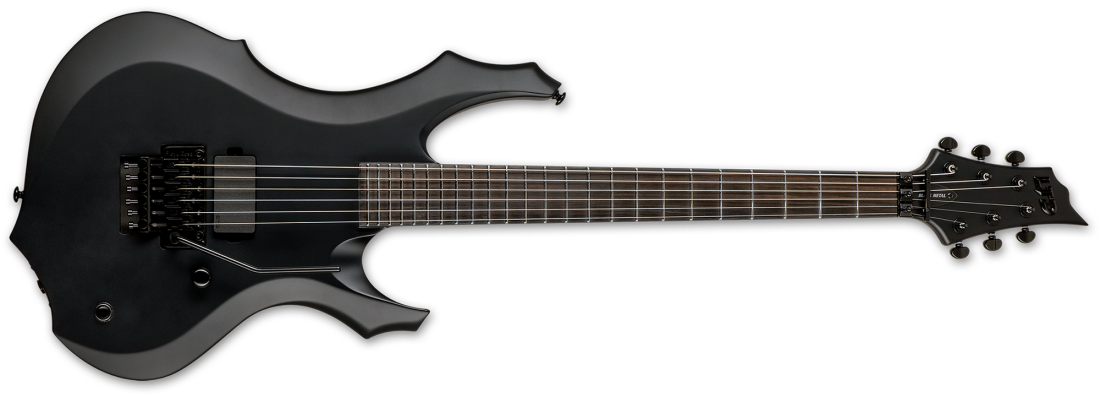 LTD F Black Metal Electric Guitar - Black Satin