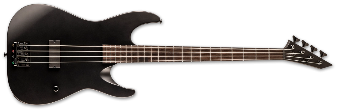 LTD M-4 Black Metal Bass Guitar - Black Satin