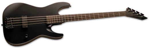 LTD M-4 Black Metal Bass Guitar - Black Satin