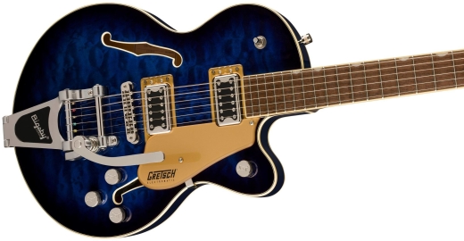 G5655T-QM Electromatic Center Block Jr. Single-Cut Quilted Maple with Bigsby - Hudson Sky