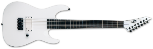 ESP Guitars - LTD M-7HT Arctic Metal 7-String Baritone Electric Guitar - Snow White Satin