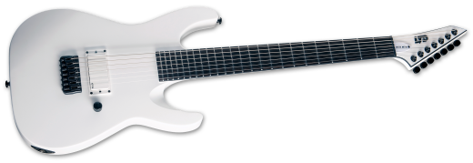 LTD M-7HT Arctic Metal 7-String Baritone Electric Guitar - Snow White Satin