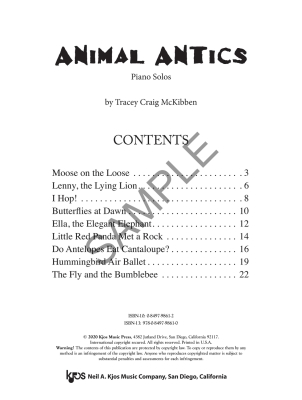 Animal Antics - McKibben - Piano - Book
