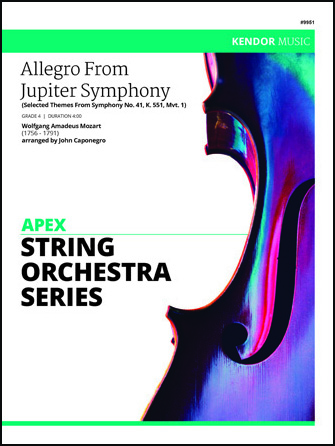 Allegro from Jupiter Symphony (Selected Themes from Symphony No. 41, K. 551, Mvt. 1) - Mozart/Caponegro - String Orchestra - Gr. 4