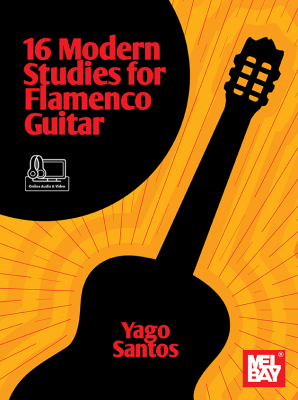 Mel Bay - 16 Modern Studies for Flamenco Guitar - Santos - Classical Guitar TAB - Book/Media Online