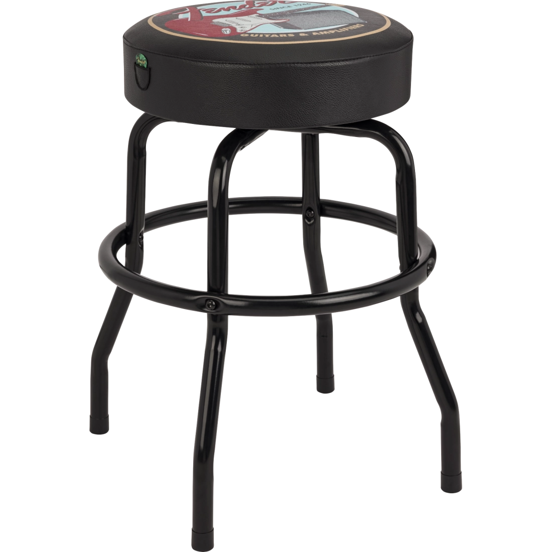 Guitars & Amps Pick Pouch Barstool, Black - 24\'\'