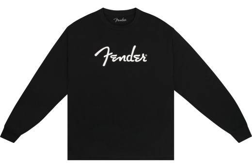 Fender - Spaghetti Logo Long-Sleeve Black T-shirt - Large