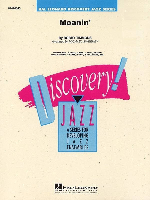 Moanin\' - Timmons/Sweeney - Jazz Ensemble - Gr. 1.5