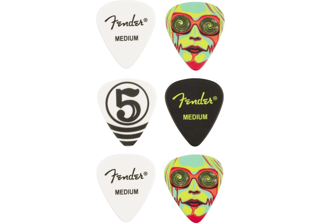 John 5 351 Style Celluloid Picks, Medium (6 Pack)