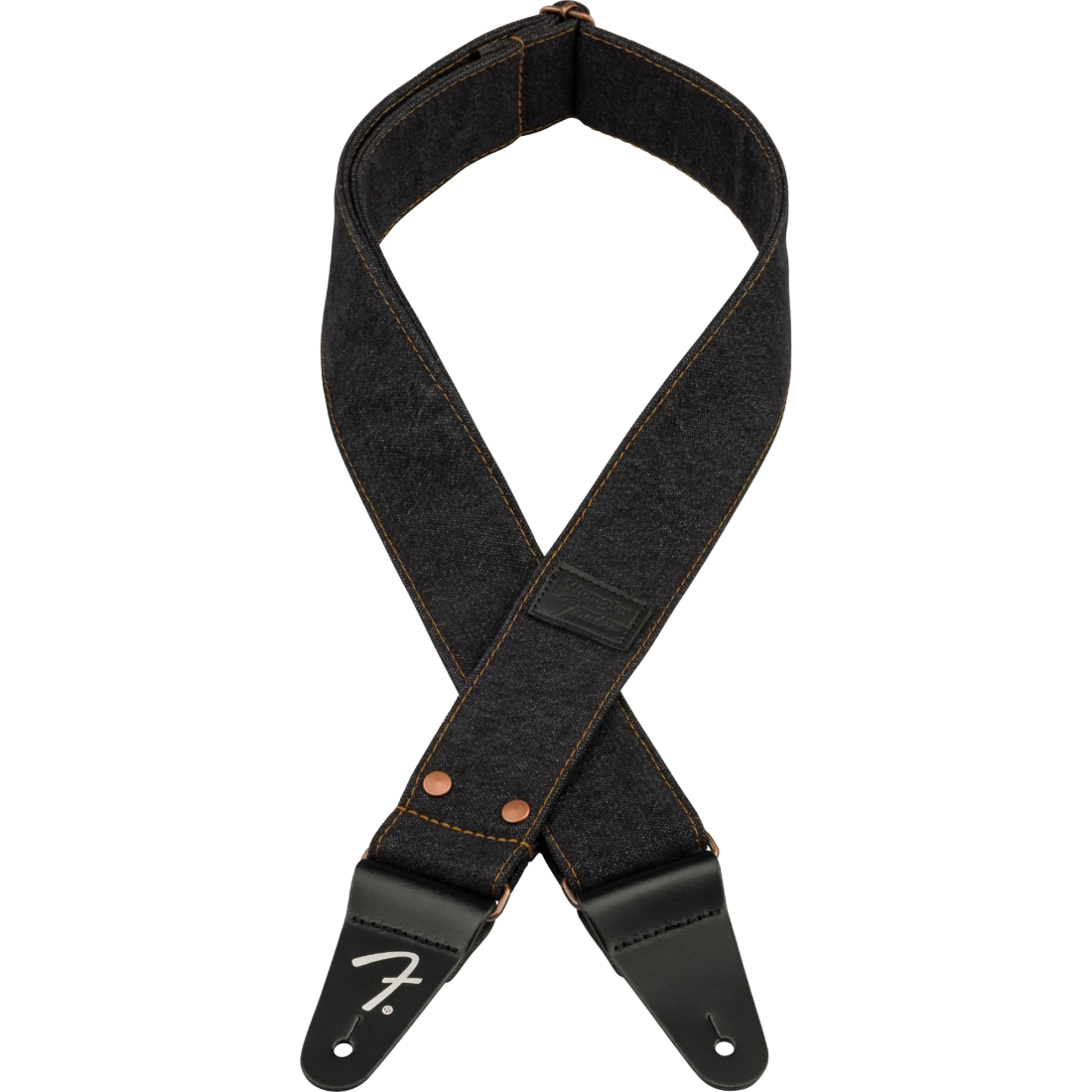 Fender x Wrangler Riveted Denim Strap - Black