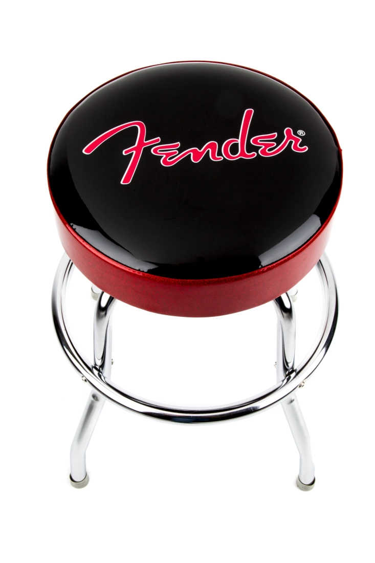 Fender Red Sparkle Logo Barstool - 24\'\'