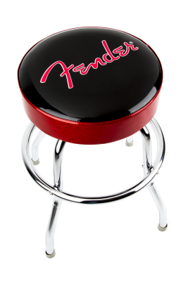 Fender Red Sparkle Logo Barstool - 24\'\'