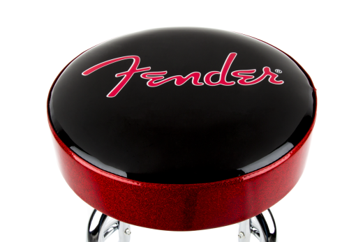 Fender Red Sparkle Logo Barstool - 24\'\'