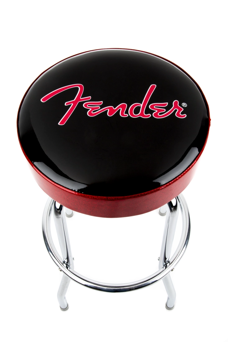 Fender Red Sparkle Logo Barstool - 30\'\'