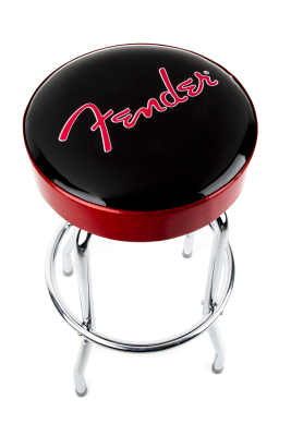 Fender Red Sparkle Logo Barstool - 30\'\'