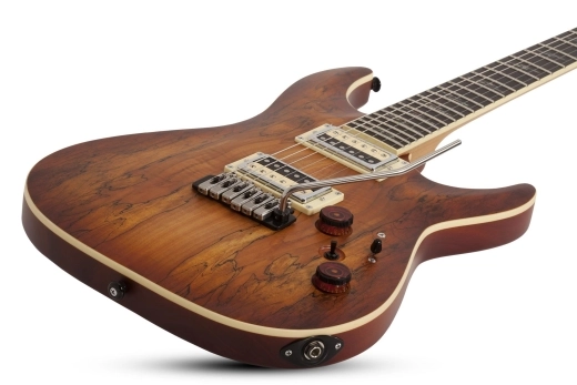 C-1 Exotic Spalted Maple Electric Guitar - Satin Natural Vintage Burst