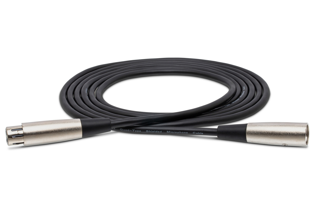 Quad Microphone Cable, Hosa XLR3F to XLR3M, 25 ft
