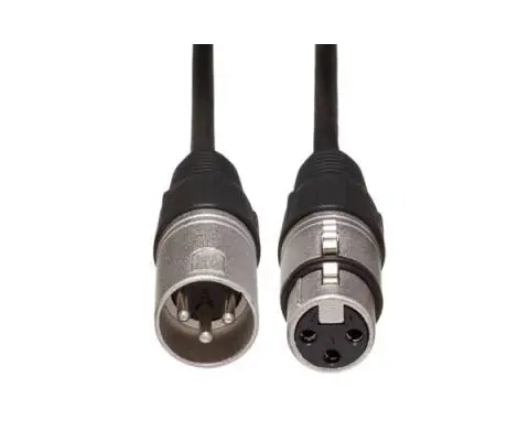 DMX512 Cable, XLR3M to XLR3F, 15 ft