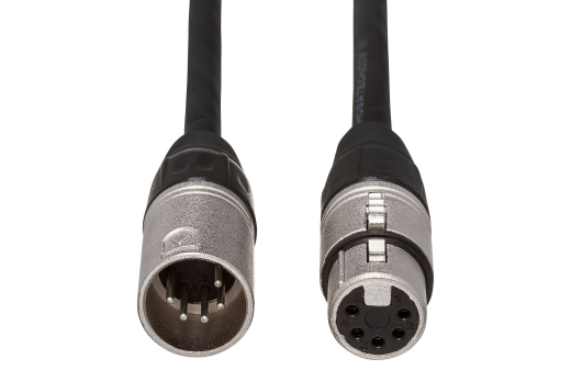 DMX512 Cable, XLR5M to XLR5F, 24 AWG X 4 OFC, 120-ohm Cable, 10 ft