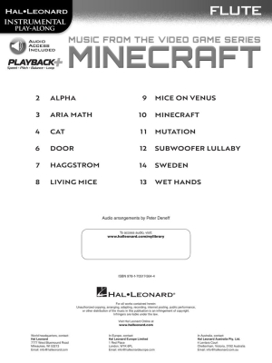 Minecraft: Music from the Video Game Series - Flute - Book/Audio Online