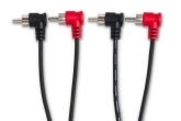 Stereo Interconnect, Dual Right-angle RCA to Same, 2 m