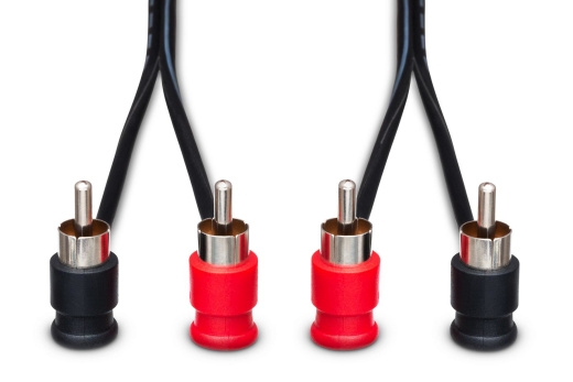 Stereo Interconnect, Dual Right-angle RCA to Same, 1 m