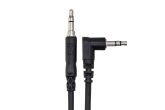Stereo Interconnect, 3.5 mm TRS to Right-angle 3.5 mm TRS, 5 ft
