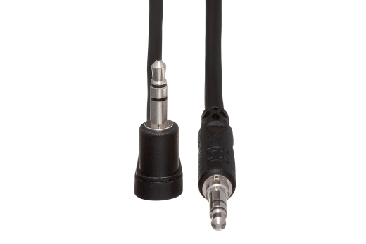 Stereo Interconnect, 3.5 mm TRS to Right-angle 3.5 mm TRS, 5 ft