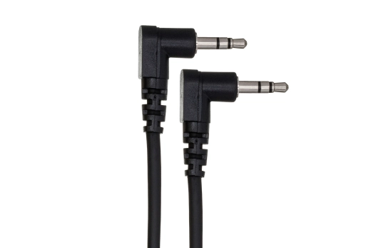 Stereo Interconnect, Right-angle 3.5 mm TRS to Same, 10 ft