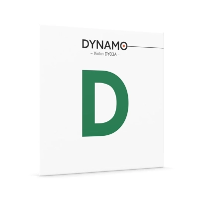 Dynamo Single Violin String, Silver Wound - D