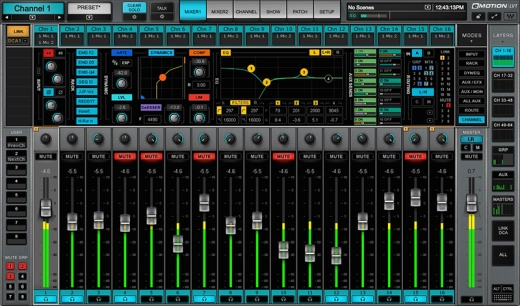 eMotion LV1 64-Channel Mixer + Axis Scope