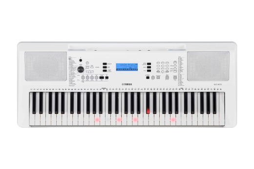 Yamaha - EZ-300 61-Key Portable Keyboard with Lighted Keys - White