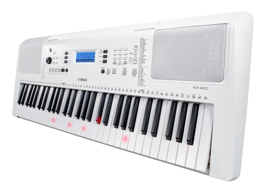 EZ-300 61-Key Portable Keyboard with Lighted Keys - White