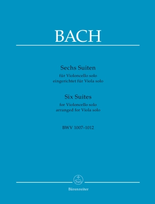 Baerenreiter Verlag - Six Suites for Violoncello solo BWV 1007-1012 - Bach/Park - Solo Viola - Book