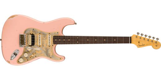 Fender Custom Shop - Stratocaster Relic Pinky signature TylerBryant en srie limite, touche en palissandre (fini Aged Shell Pink)
