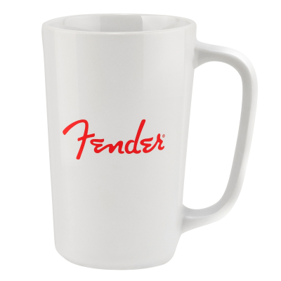 Fender - Red Spaghetti Logo 14oz Stoneware Ceramic Cup